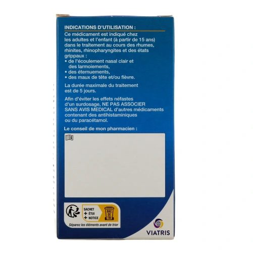 Paracétamol Vitamine C Phéniramine