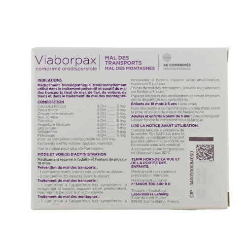 Lehning Viaborpax Mal des Transports