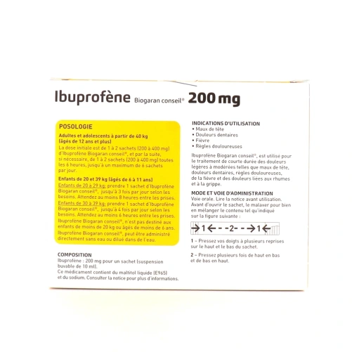 Ibuprofène Biogaran Sticks