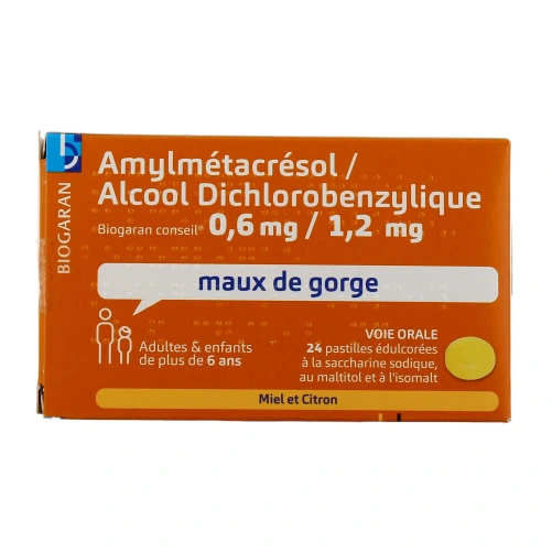 Amylmetacresol / Alcool dichlorobenzylique