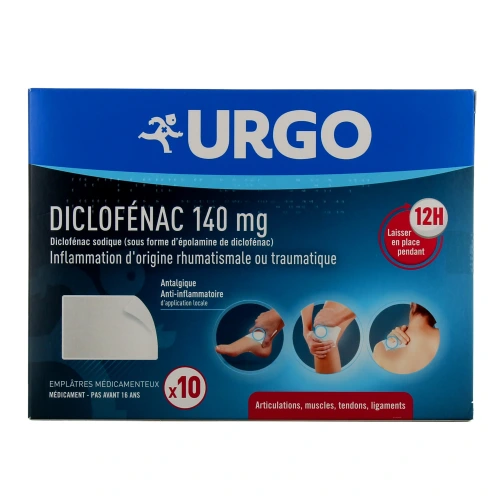 Urgo Diclofenac Emplâtres Médicamenteux 140 mg