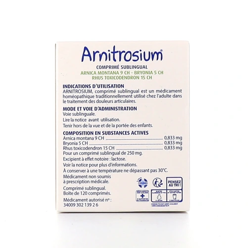 Boiron Arnitrosium Traitement des Douleurs Articulaires