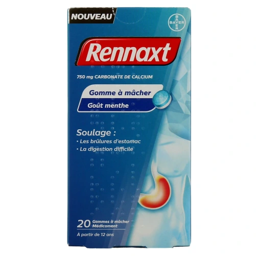 Rennaxt Gomme à Mâcher Goût Menthe