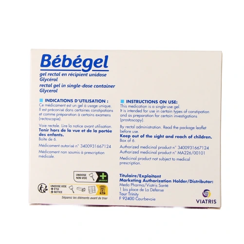 Bebegel gel rectal