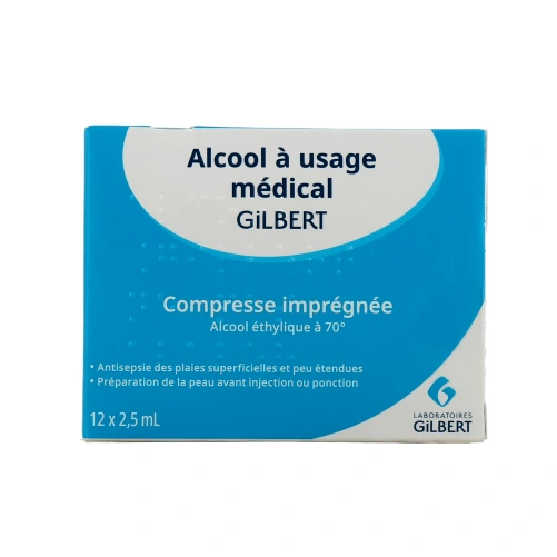 Gilbert Compresses d'alcool