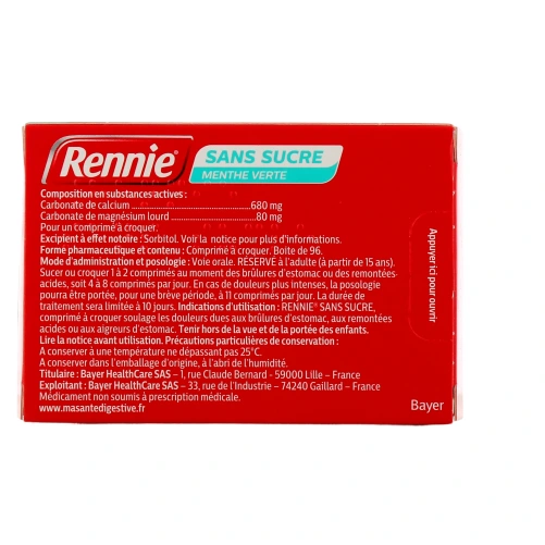 Rennie - Remontées acides et brûlures d'estomac