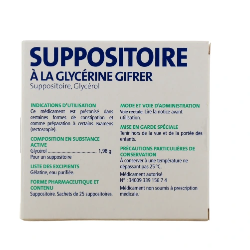 Gifrer Suppositoires à la Glycérine