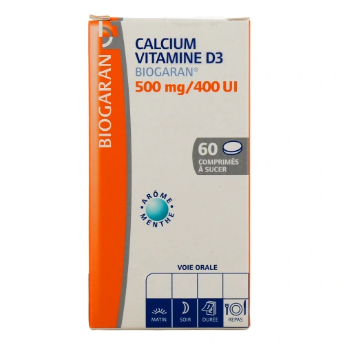 Calcium Vitamine D3 500 mg / 400 UI Biogaran