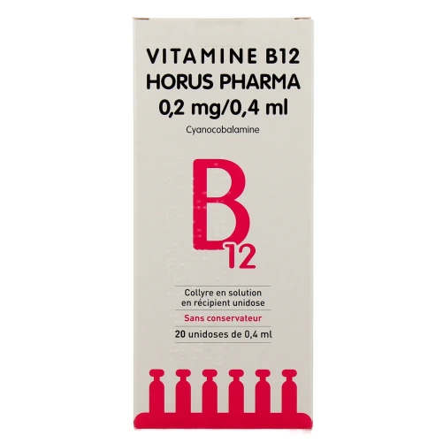 Horus Pharma Vitamine B12 Collyre 0,5 pour mille