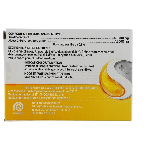 Strepsils pastilles miel citron