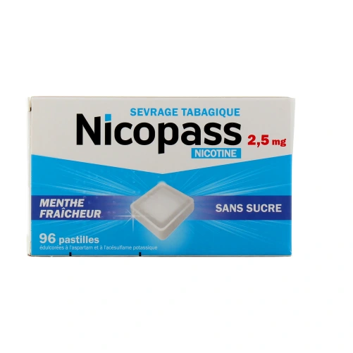Nicopass 2,5mg - 96 pastilles