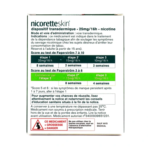 NicoretteSkin Patchs Transdermiques