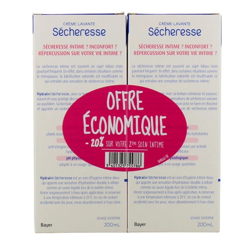 Hydralin Sécheresse Crème Lavante