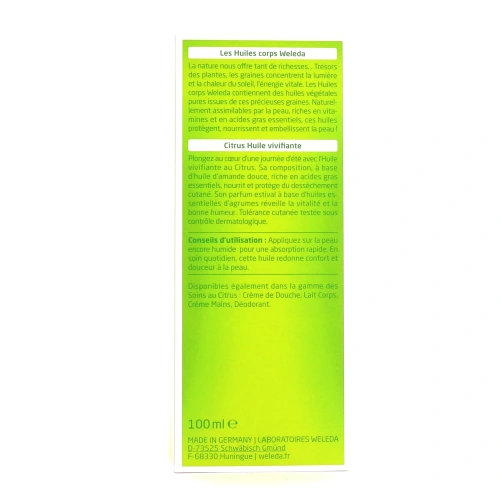 Weleda Huile Vivifiante Citrus