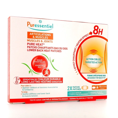 Puressentiel Patchs Chauffants Bas du Dos