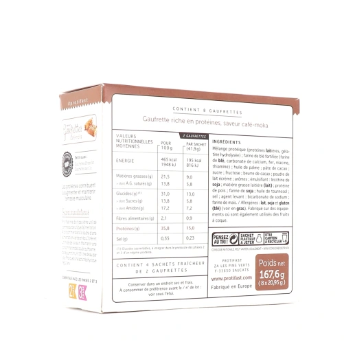 Protifast 4:PM 8 Gaufrettes Saveur Café/Moka