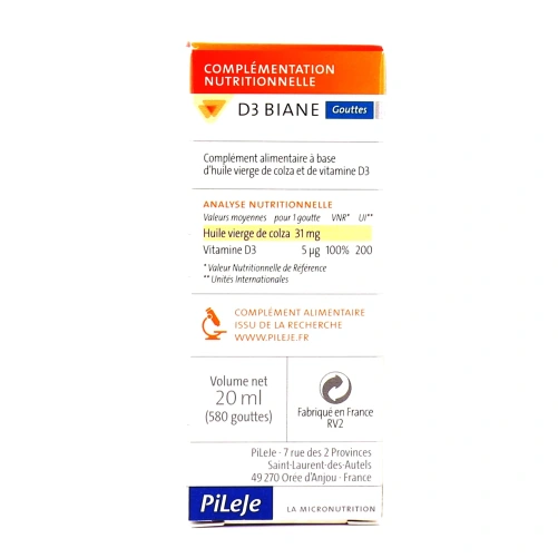 Pileje D3 Biane Gouttes