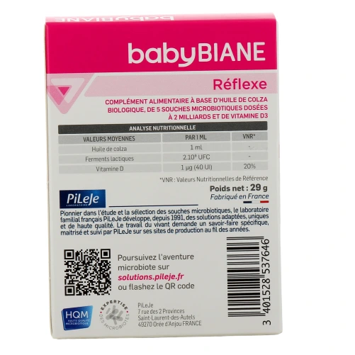 PILEJE Babybiane nourrisson en gouttes