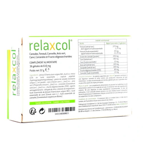 Relaxcol Ballonnements et Flatulences