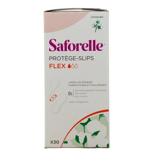 Saforelle Protège-slips flexibles et extra-fins en coton Bio