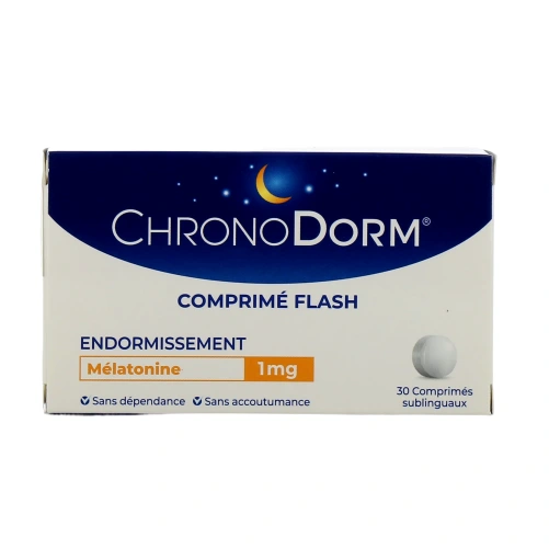 ChronoDorm Mélatonine 1mg Comprimé Fash