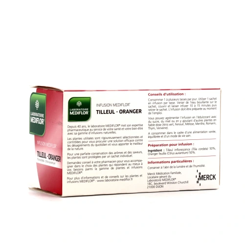 Médiflor Infusion Tilleul Oranger 24 Sachets