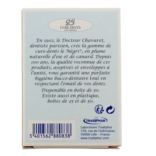 Le Négri Cure-Dents en Plume Naturelle