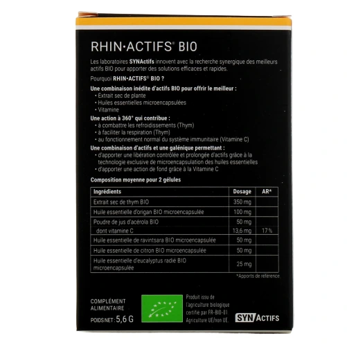 Synactifs Rhin Actifs Bio Respiratoire