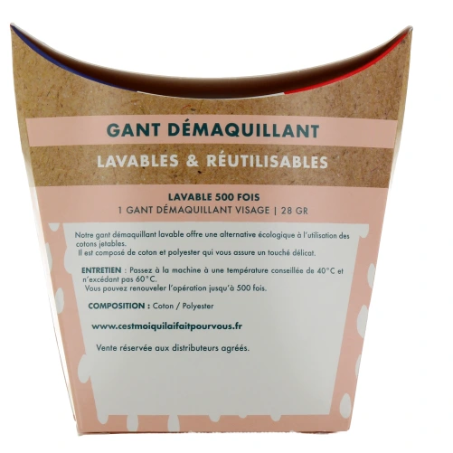 Diet World Gant Démaquillant Lavable & Réutilisable