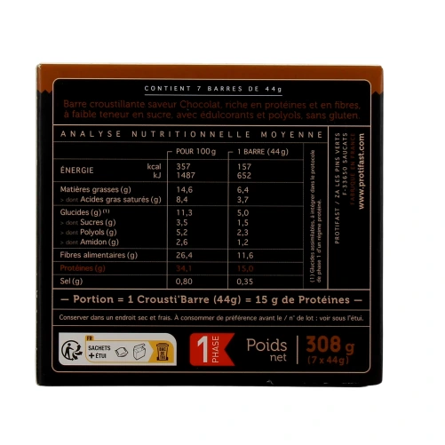 Protifast Hyperprotéiné Barre Crousti