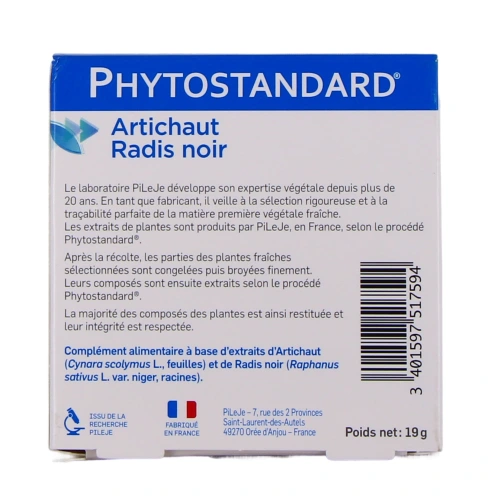 Pileje Phytostandard Artichaut Radis Noir