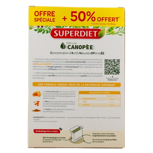 Super Diet Gelée Royale 1500 mg Miel Pollen Bio