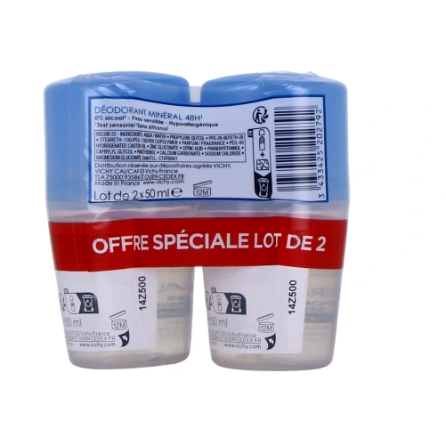 Vichy Déodorant Minéral 48h sans sels d'aluminium