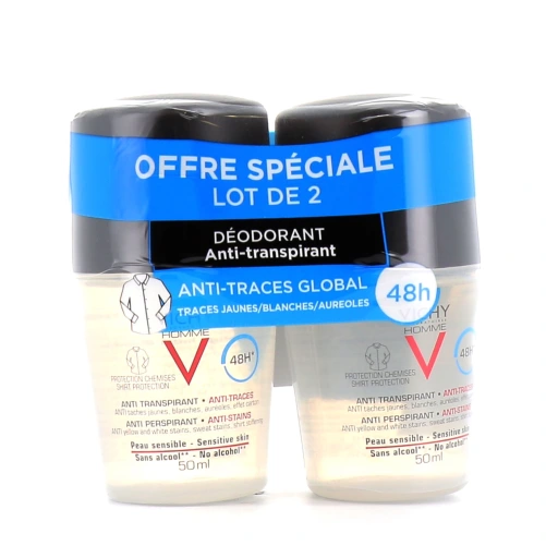 Vichy Homme Déodorant bille 48h anti-traces