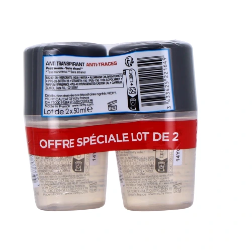 Vichy Homme Déodorant bille 48h anti-traces
