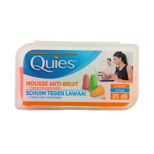 Quies Protection Auditive 35dB Mousse Confort Bruits Forts