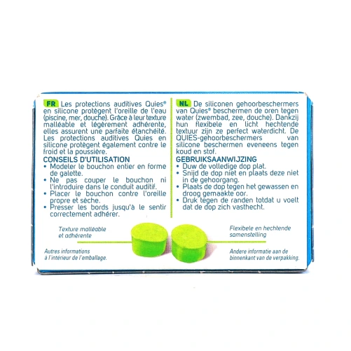 Quies Protection Auditive Silicone Natation 3 paires