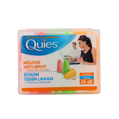 Quies Protection Auditive 35dB Mousse Confort Bruits Forts