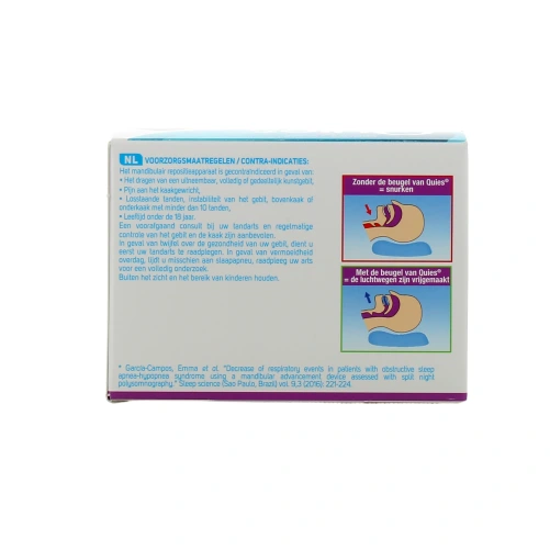 Quies Orthèse d'Avancée Mandibulaire Ronflement et Apnée Modérée du Sommeil
