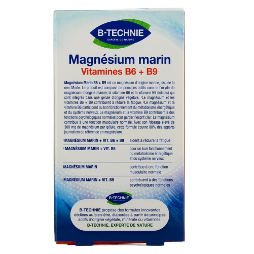 B-Technie Magnésium Marin vitamines B6 et B9