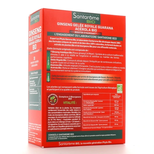 Santarome Bio Ginseng Gelée Royale Guarana Acérola