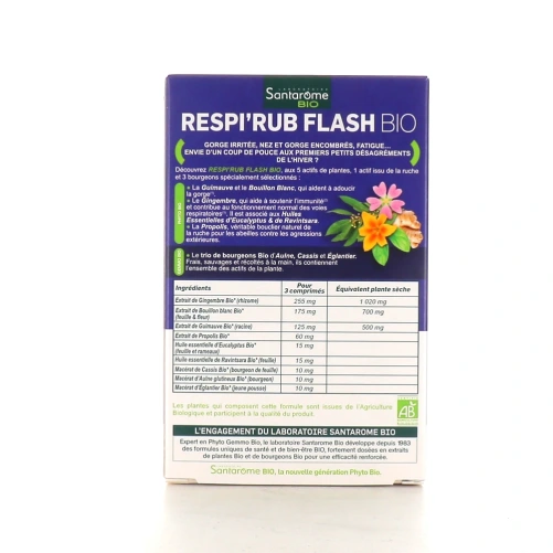 Santarome Bio Respi'Rub Flash Bio Nez et Gorge