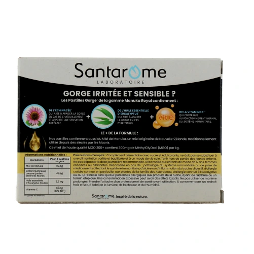 Santarome Pastilles Gorge au Miel de Manuka