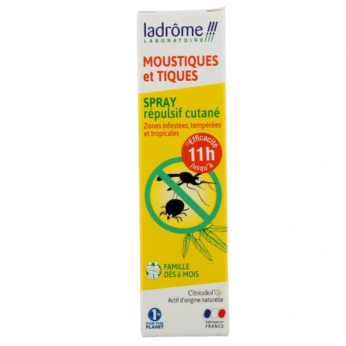 Ladrôme Spray Répulsif Moustiques et Tiques