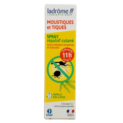 Ladrôme Spray Répulsif Moustiques et Tiques