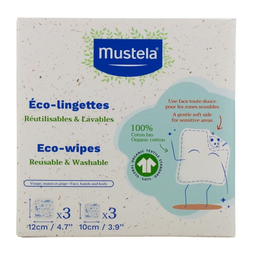 Mustela Eco-Lingettes Lavables Réutilisables