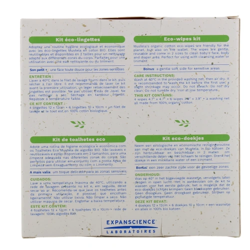 Mustela Eco-Lingettes Lavables Réutilisables