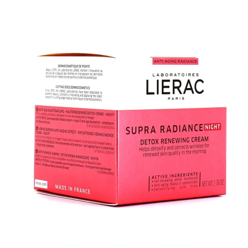 Lierac Supra Radiance Crème Nuit Rénovatrice Détox