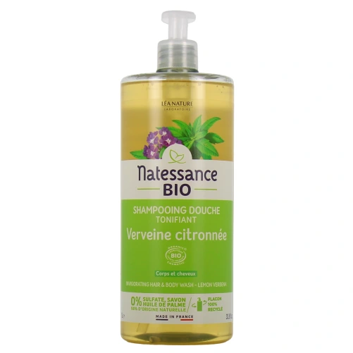 Natessance Shampooing Douche Bio Verveine Citronnée de Provence