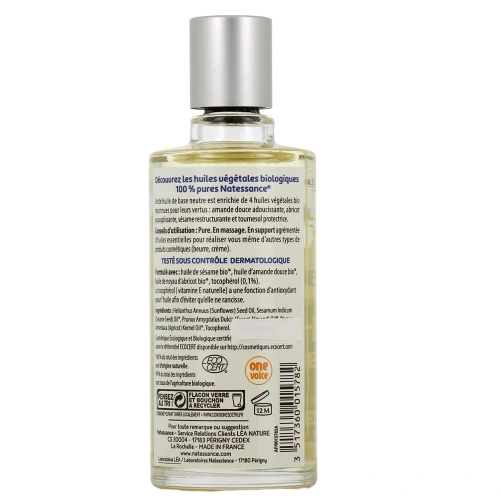 Natessance Huile Neutre Bio Massage et Soin